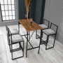 Hanah Home Juego de Mesa y Taburetes de Bar de 5 Piezas Nordic - Cream